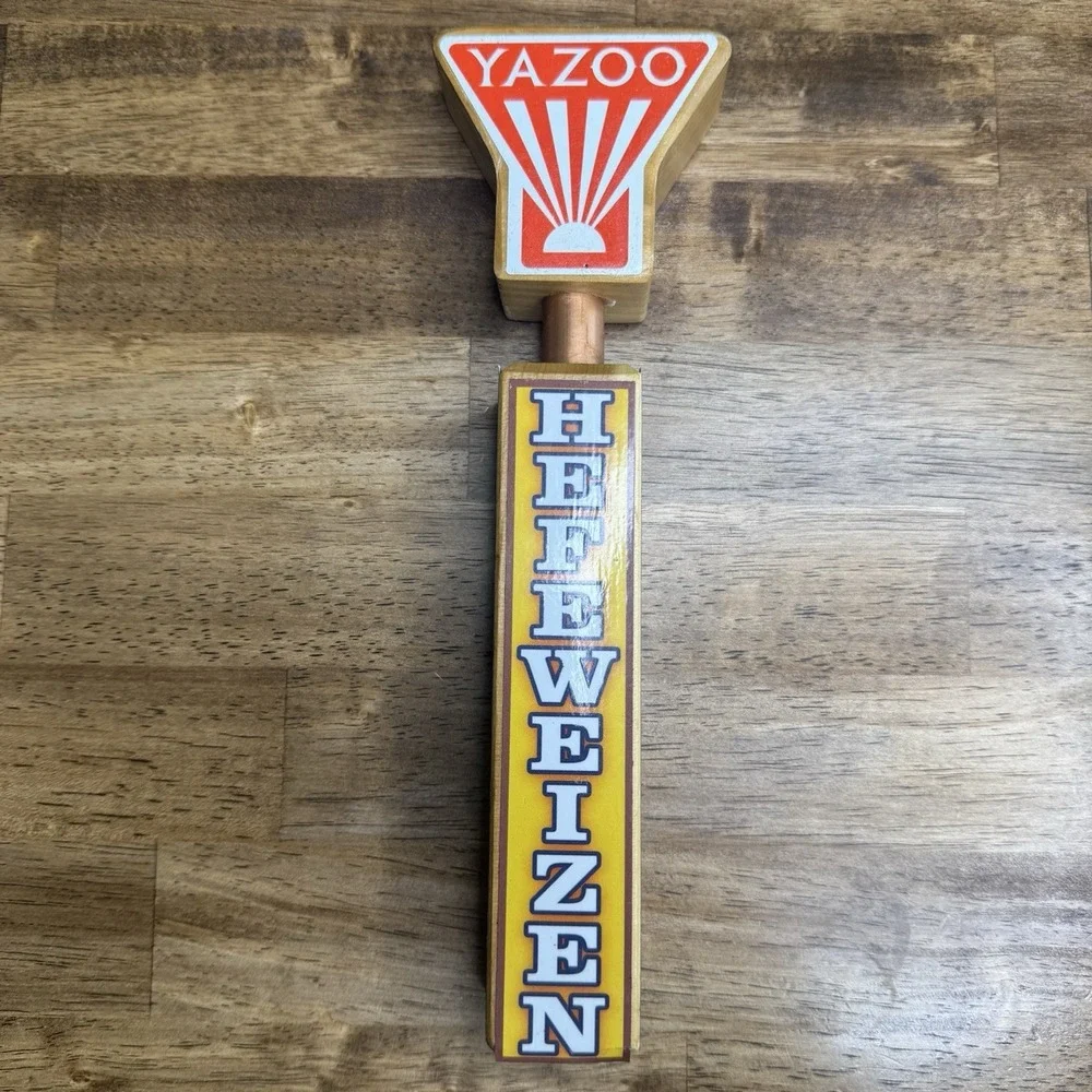 Yazoo Hefeweizen Beer Tap Handle Wood Brewery Bar Pub Mancave Decor